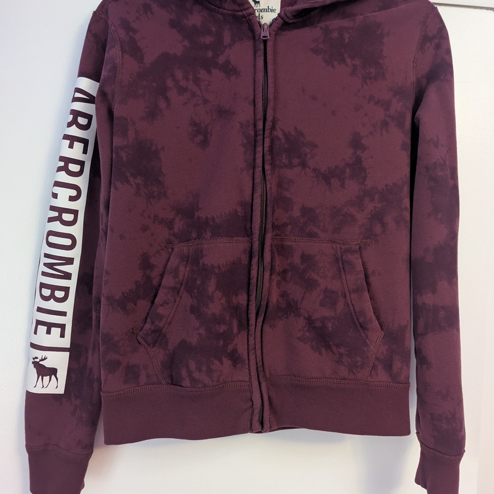 Abercrombie Kids Burgundy Zip-Up Hoodie